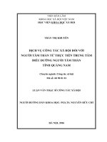 Dịch vụ công tác xã hội đối với người tâm thần từ thực tiễn trung tâm điều dưỡng người tâm thần tỉnh quảng nam