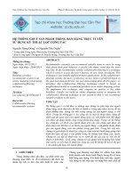 HỆ THỐNG GỢI Ý SẢN PHẨM TRONG BÁN HÀNG TRỰC TUYẾN SỬ DỤNG KỸ THUẬT LỌC CỘNG TÁC