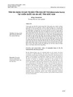 TÍNH ĐA DẠNG VÀ GIÁ TRỊ BẢO TỒN KHU HỆ THÚ (Mammalia fauna) TẠI VƯỜN QUỐC GIA BA BỂ, TỈNH BẮC KẠN
