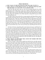 Xây dựng các thí nghiệm hóa học thiết yếu cho học sinh THPT