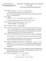 Đề thi sư phạm lần 7 2016 môn toán (có lời giải chi tiết)