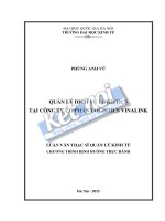 Quản lý dịch vụ logistics tại công ty cổ phần logistics vinalink 