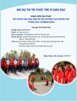 Xây dựng văn hóa ứng xử học đường cho người học thông qua Teambuilding