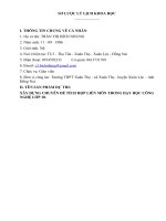 Xây dựng chuyên đề tích hợp liên môn trong dạy học Công nghệ lớp 10