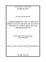 Giải pháp marketing cho vay tiêu dùng không có tài sản bảo đảm tại ngân hàng TMCP đầu tư và phát triển việt nam – chi nhánh kon tum