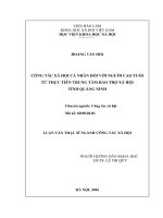 Công tác xã hội cá nhân đối với người cao tuổi từ thực tiễn trung tâm bảo trợ xã hội tỉnh quảng ninh