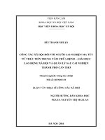 Công tác xã hội đối với người nghiện ma tuy từ thực tiễn trung tâm chũa bệnh – giáo dục – lao động xã hội và quản lý sau cai nghiện thành phố cần thơ