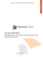 HỆ THỐNG QUẢN LÝ DỰ ÁN ĐẦU TƯ SỬ DỤNG NGUỒN VỐN NGÂN SÁCH NHÀ NƯỚC