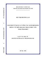 Giải pháp về quản lý công tác giám định bảo hiểm y tế trên địa bàn thị xã phúc yên tỉnh vĩnh phúc 