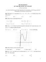 Đề thi thử THPT Quốc gia năm 2017 môn Toán trắc nghiệm - Đề số 4