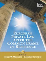 European Private Law After the Common Frame of Reference  What Future for European Private Law