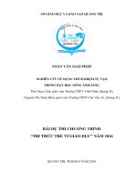 Nghiên cứu sử dụng thí nghiệm tự tạo trong dạy học sóng ánh sáng