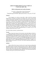 KHẢO SÁT BỆNH VIÊM TỬ CUNG Ở CHÓ CÁI VÀ KẾT QUẢ ĐIỀU TRỊ