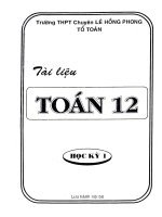 Tài liệu toán 12 học kỳ 1