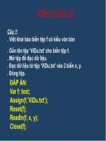 BÀI 16. VÍ DỤ LÀM VIỆC VỚI TỆP ( HỘI GIẢNG)