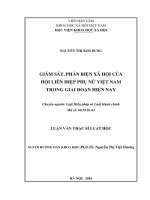 Giám sát, phản biện xã hội của Hội Liên hiệp phụ nữ Việt Nam trong giai đoạn hiện nay