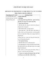 Khái quát giá trị nội dung và giá trị nghệ thuật của các tác phẩm văn học dân gian trong chương trình Phổ thông