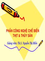 Bài giảng công nghệ sinh học thực phẩm (chế biến thịt và thủy sản)