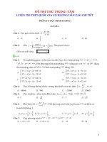 Đề Thi thử Trắc nghiệm THPT Quốc gia môn Toán có giải chi tiết