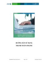 HƯỚNG DẪN SỬ DỤNG THANH TOÁN ONLINE