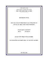 Bán đấu giá tài sản theo pháp luật Thi hành án dân sự từ thực tiễn tỉnh Vĩnh Phúc