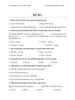 DỀ 10 Ngữ văn ĐHQGHN trắc nghiệm