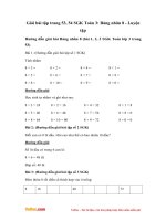 Giải bài tập trang 53, 54 SGK Toán 3: Bảng nhân 8 - Luyện tập