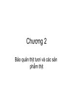 Bảo quản thịt tươi và các sản phẩm thịt