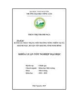 Đánh giá thực trạng môi trường nông thôn tại xã Khánh Mậu  huyện Yên Khánh  tỉnh Ninh Bình