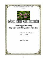 Sáng kiến kinh nghiệm Rèn luyện kĩ năng tiếp cận một tác phẩm văn học