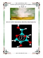 Nghiên cứu xử lý chất màu hữu cơ của nước thải nhuộm bằng phương pháp keo tụ điện hóa