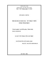 Thi hành án dân sự  Từ thực tiễn tỉnh Vĩnh Phúc