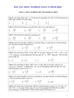 Bài tập trắc nghiệm môn toán Hình học lớp 12, luyện thi THPT quốc gia.