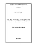 Phát triển con người và một số vấn đề trong phát triển con người ở Thái Nguyên hiện nay