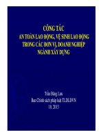 AN TOÀN LAO ĐỘNG, VỆ SINH NGÀNH XÂY DỰNG