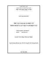 Thủ tục hải quan điện tử theo pháp luật Việt Nam hiện nay