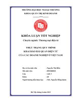 Thực trạng quy trình khai báo hải quan điện tử của các doanh nghiệp ở việt nam