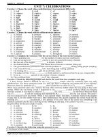 UNIT 7: CELEBRATIONS