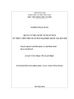 Quản lý nhà nước về xuất bản từ thực tiễn Nhà xuất bản Đại học Quốc gia Hà Nội