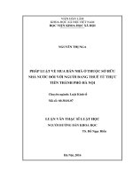 Pháp luật về mua bán nhà ở thuộc sở hữu nhà nước đối với người đang thuê từ thực tiễn thành phố hà nội 