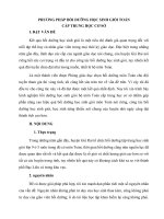 PHƯƠNG PHÁP BỒI DƯỠNG HỌC SINH GIỎI TOÁN CẤP TRUNG HỌC CƠ SỞ