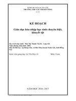 SO KE HOACH GIAO DUC HOA NHAP HS KHUYET TAT