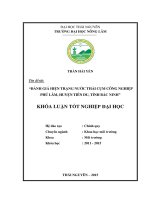 Đánh giá hiện trạng nước thải cụm công nghiệp phú lâm   huyện tiên du   tỉnh bắc ninh