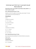 Giải bài tập trang 52 SGK Toán 3: Luyện tập bài toán giải bằng hai phép tính