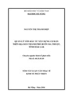 QUẢN lý vốn đầu tư xây DỰNG cơ bản TRÊN ðịa bàn THÀNH PHỐ BUÔN MA THUỘT, TỈNH đắk lắk 