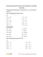 Giải bài tập trang 45, 46 SGK Toán 3: Bảng đơn vị đo độ dài - Luyện tập