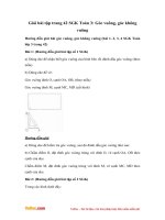 Giải bài tập trang 42 SGK Toán 3: Góc vuông, góc không vuông