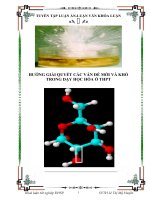 Nghiên cứu và đề xuất hướng giải quyết các vấn đề khó và mới về hoá hữu cơ trong sách giáo khoa Hoá học ở Trung học phổ thông