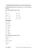 Giải bài tập trang 44 SGK Toán 3: Đề-ca-mét. Héc-tô-mét