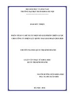 Phân tích và đề xuất một số giải pháp chiến lược cho công ty điện lực quốc oai giai đoạn 2015 2020 